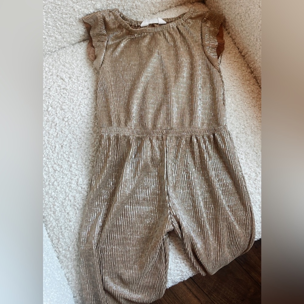 H&M gold jumpsuit 4t